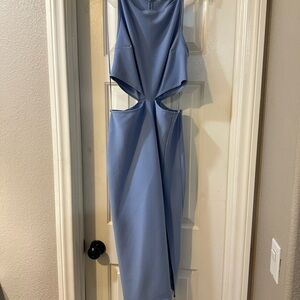 Abercrombie & Fitch periwinkle Blue Midi Dress with Cutout Detail